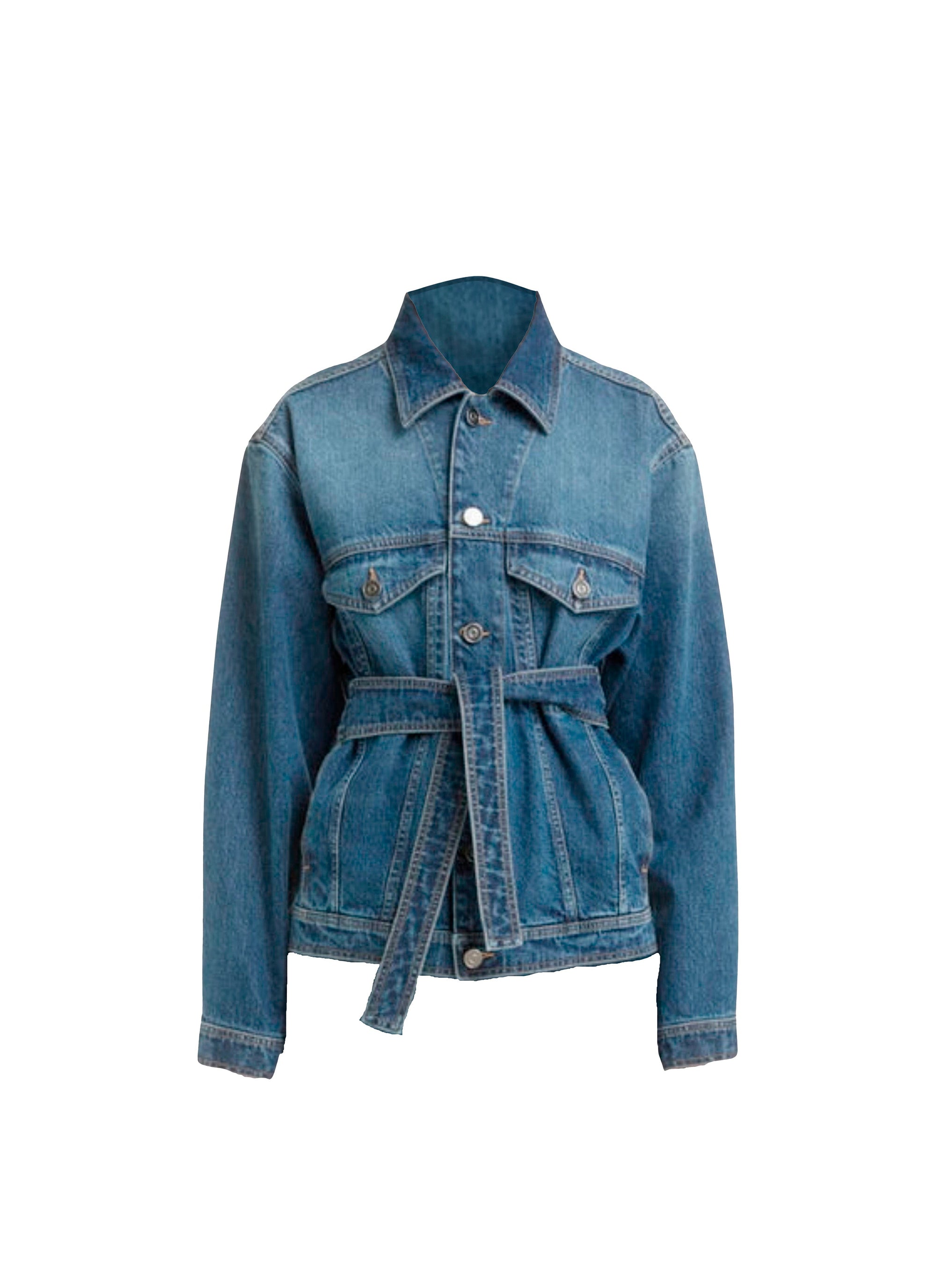 Denim wrap jacket - Jeans Blue