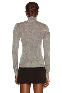 Long-sleeved cashmere turtleneck jumper - China Grey