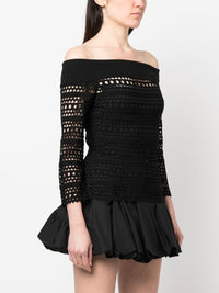 Long Sleeve Vienna Top - Black Alaïa