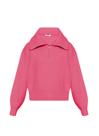 Pull à col zippé en laine et cachemire - Candy