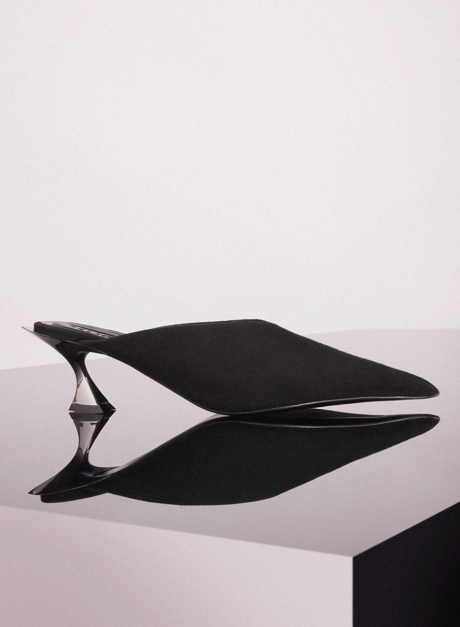 BLACK SUEDE FANG 55 MULES