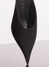 BLACK SUEDE FANG 55 MULES
