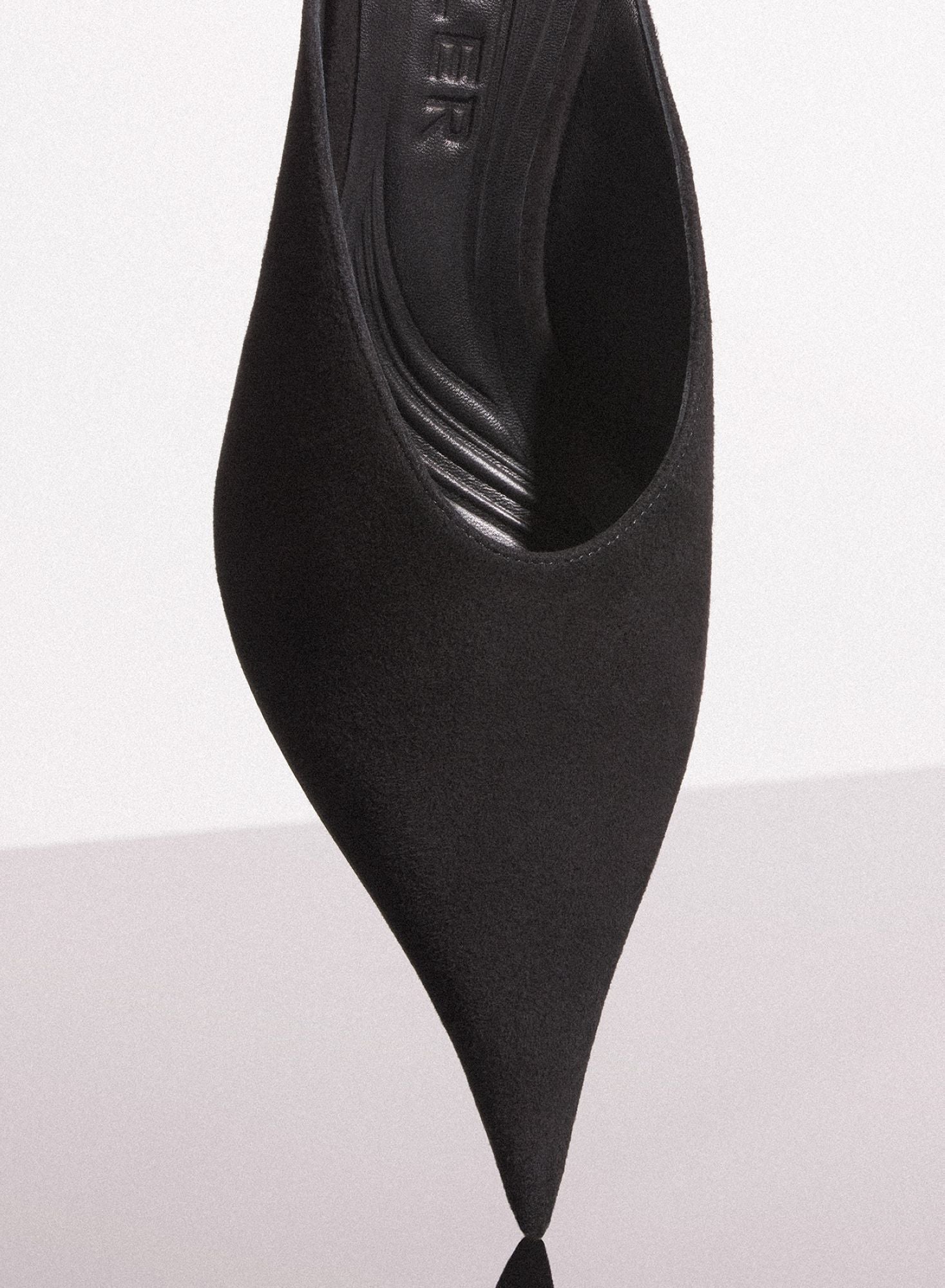 BLACK SUEDE FANG 55 MULES