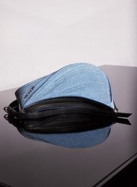 SMALL BLUE DENIM SPIRAL CURVE 01