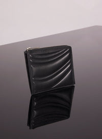 BLACK EMBOSSED SPIRAL WALLET