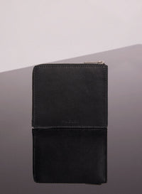 BLACK EMBOSSED SPIRAL WALLET