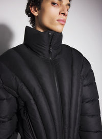 BLACK  PADDED BOMBER JACKET
