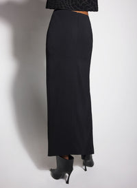 BLACK PIERCED PENCIL SKIRT