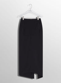 BLACK PIERCED PENCIL SKIRT