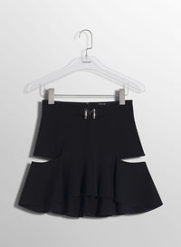 BLACK M CUT-OUT SKIRT