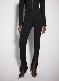 BLACK PIERCED PANTS