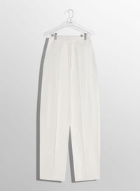OFF-WHITE PIERCED LOOSE TAILORED TROUSERS