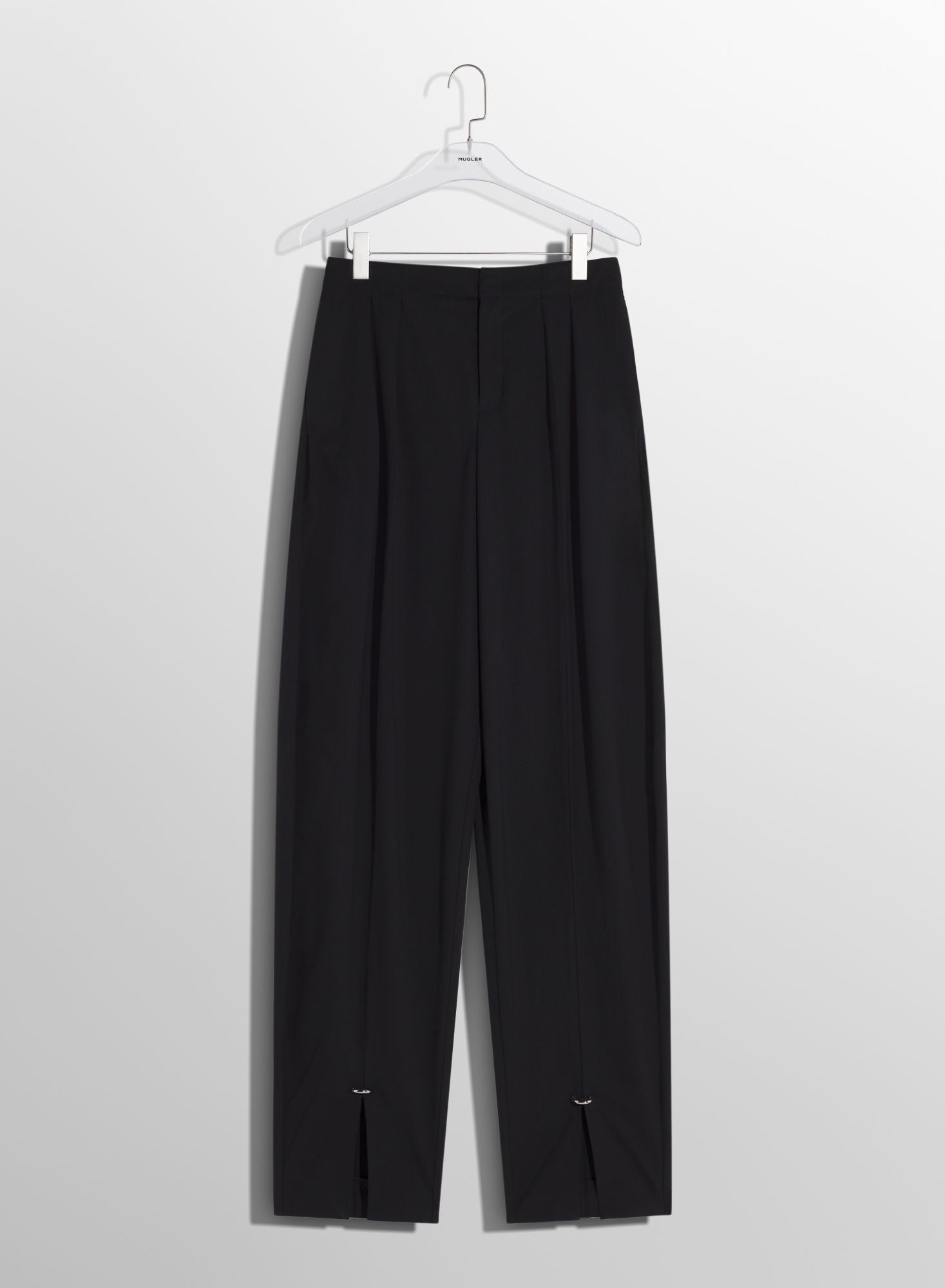 OFF-WHITE PIERCED LOOSE TAILORED TROUSERS