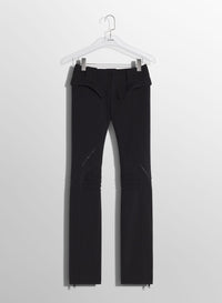 BLACK ZIPPED SCUBA PANTS