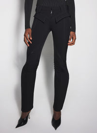 BLACK ZIPPED SCUBA PANTS