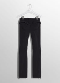 BLACK ZIPPED SCUBA PANTS