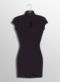 BLACK STAR MINI DRESS