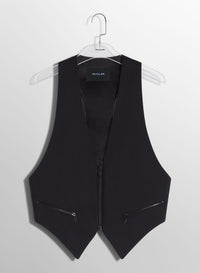 BLACK TAILORED VEST