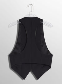 BLACK TAILORED VEST