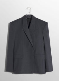 GREY OVERSIZED TAILORED JACKET