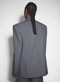 GREY OVERSIZED TAILORED JACKET