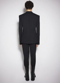 BLACK DOUBLE BREASTED SMOKING JACKET