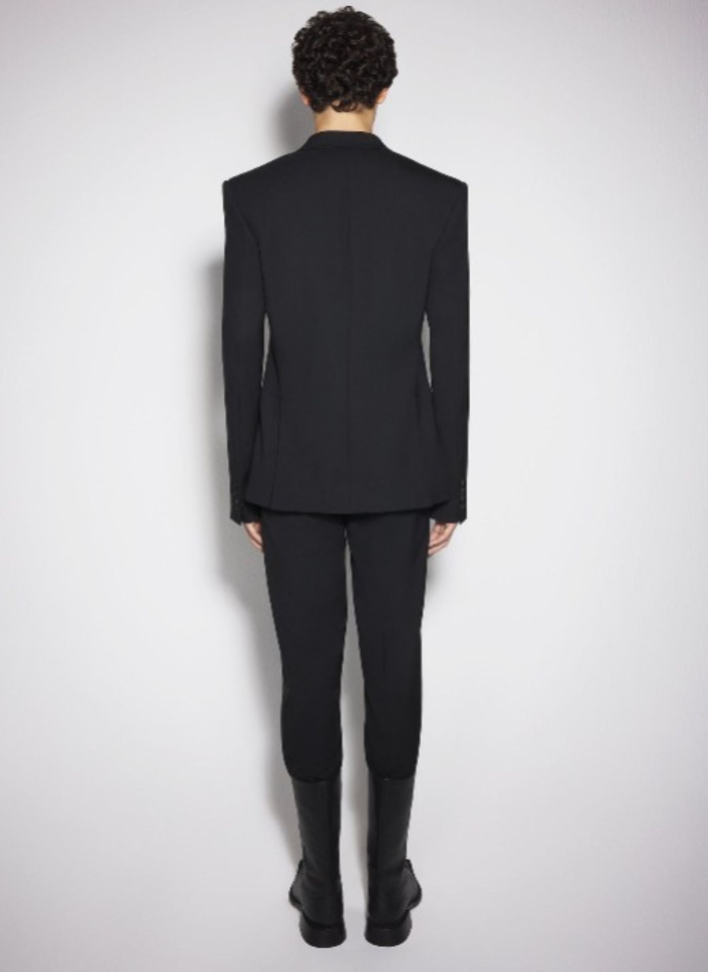 BLACK DOUBLE BREASTED SMOKING JACKET