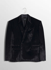 BLACK MOIRÉ VELVET JACKET