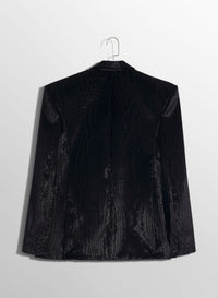 BLACK MOIRÉ VELVET JACKET