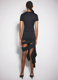 BLACK BANDAGE KNIT SKIRT