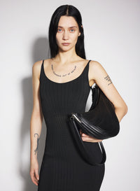 WHITE FITTED KNIT DRESS