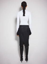 WHITE FITTED KNIT TOP