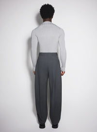 BLACK FITTED KNIT TOP