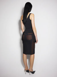 BLACK BANDAGE KNITTED TOP