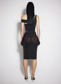 BLACK BANDAGE KNITTED TOP