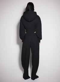BLACK FLEECE HOODIE BODYSUIT
