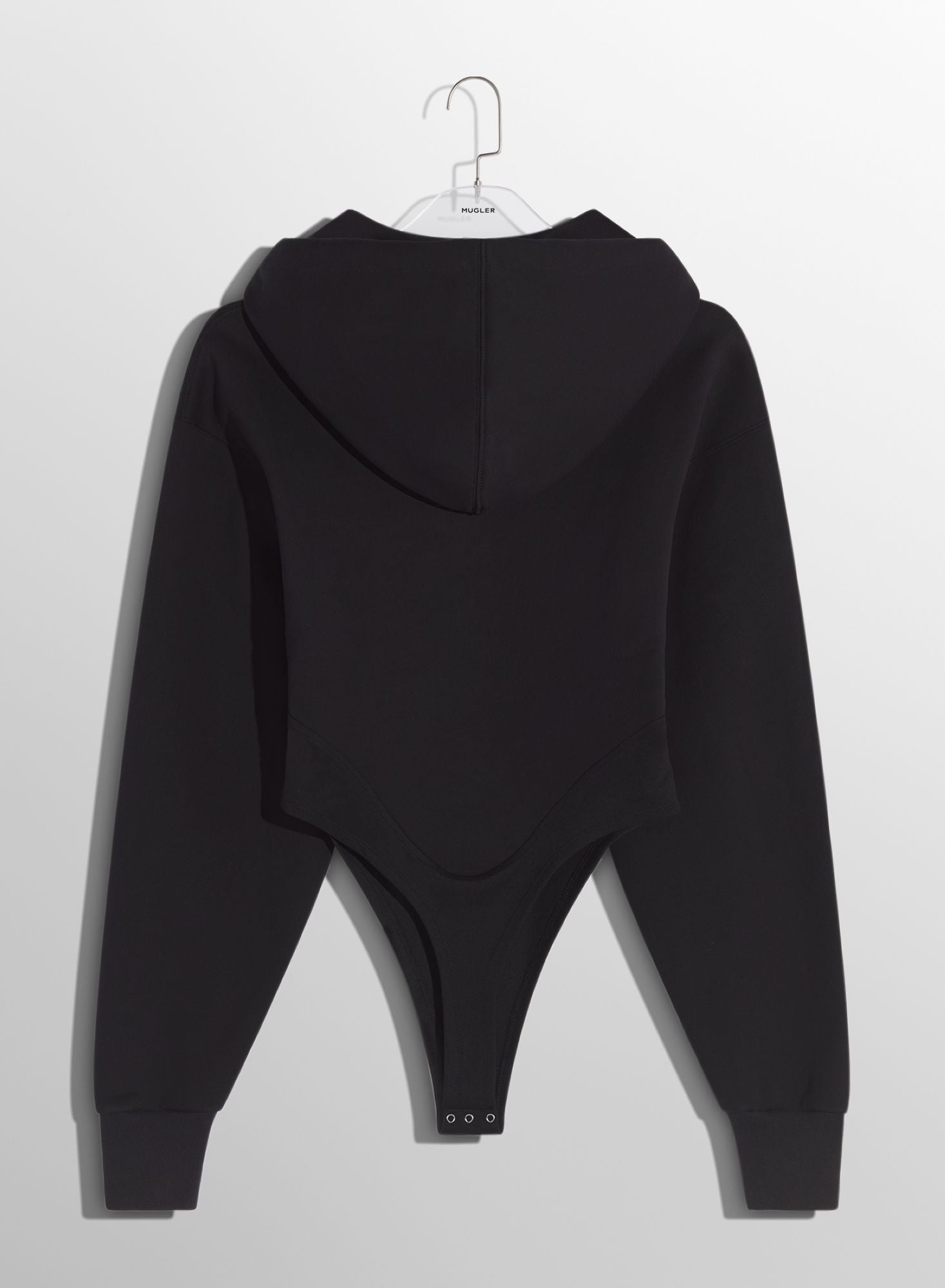BLACK FLEECE HOODIE BODYSUIT