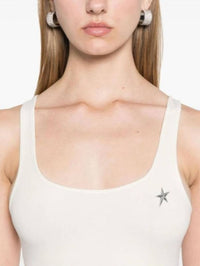 WHITE MUGLER STAR BODYSUIT