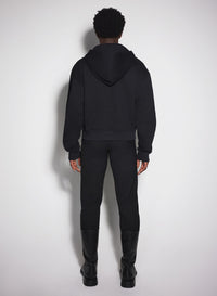 BLACK MUGLER LOGO HOODIE
