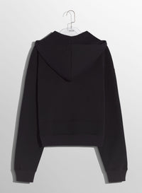 BLACK MUGLER LOGO HOODIE