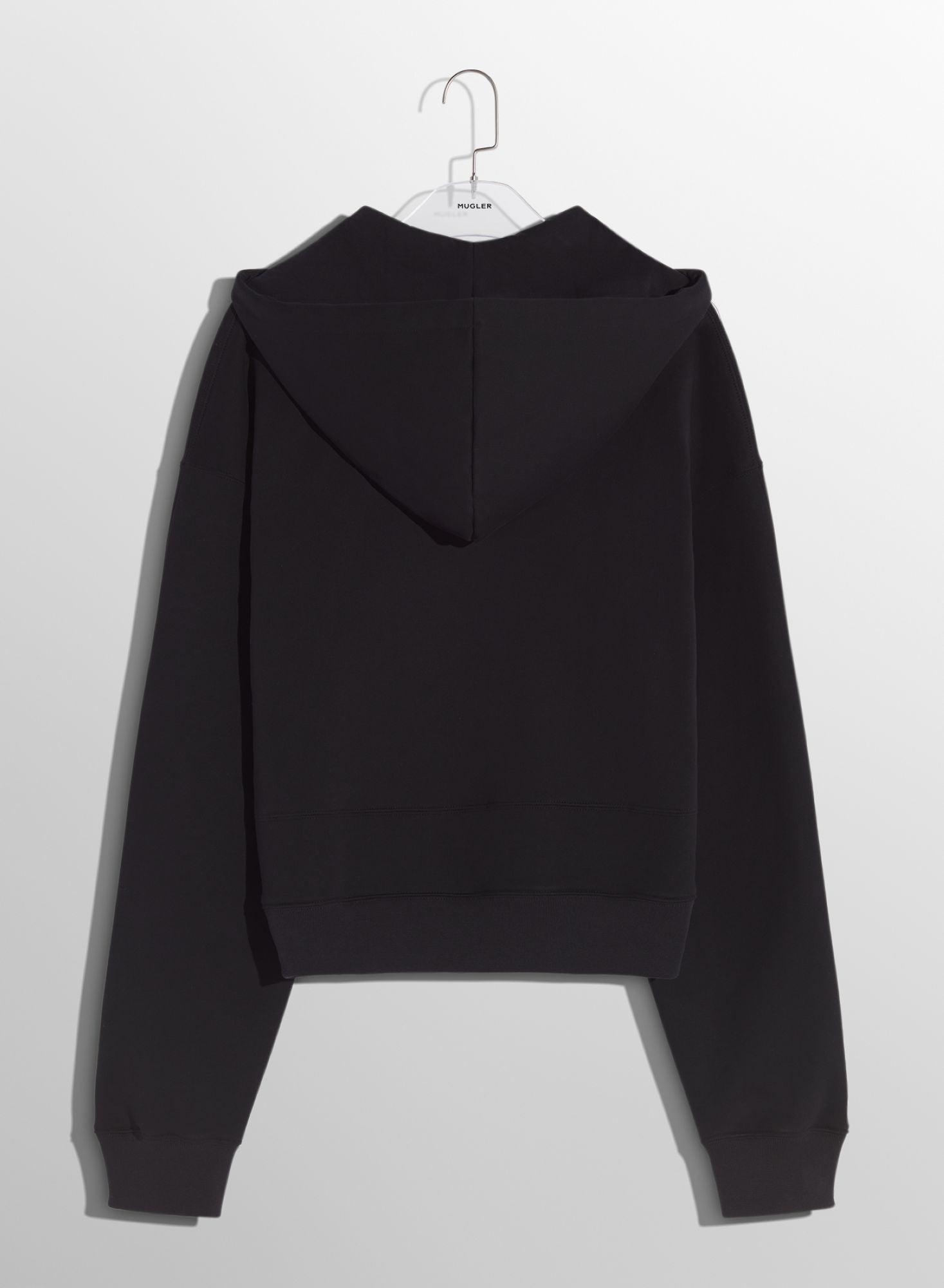 BLACK MUGLER LOGO HOODIE
