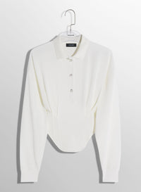 OFF-WHITE CORSETED POLO