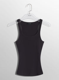 WHITE PIERCED TANK TOP