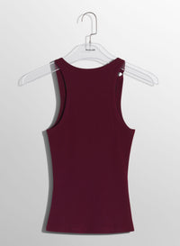 WHITE PIERCED TANK TOP