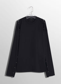 BLACK PIERCED T-SHIRT