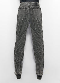 BLUE SPIRAL BAGGY JEANS