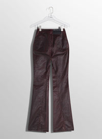 VAMPIRE RED WAXED DENIM PANTS