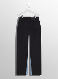 BLUE BI-COLOR STRAIGHT LEG JEANS