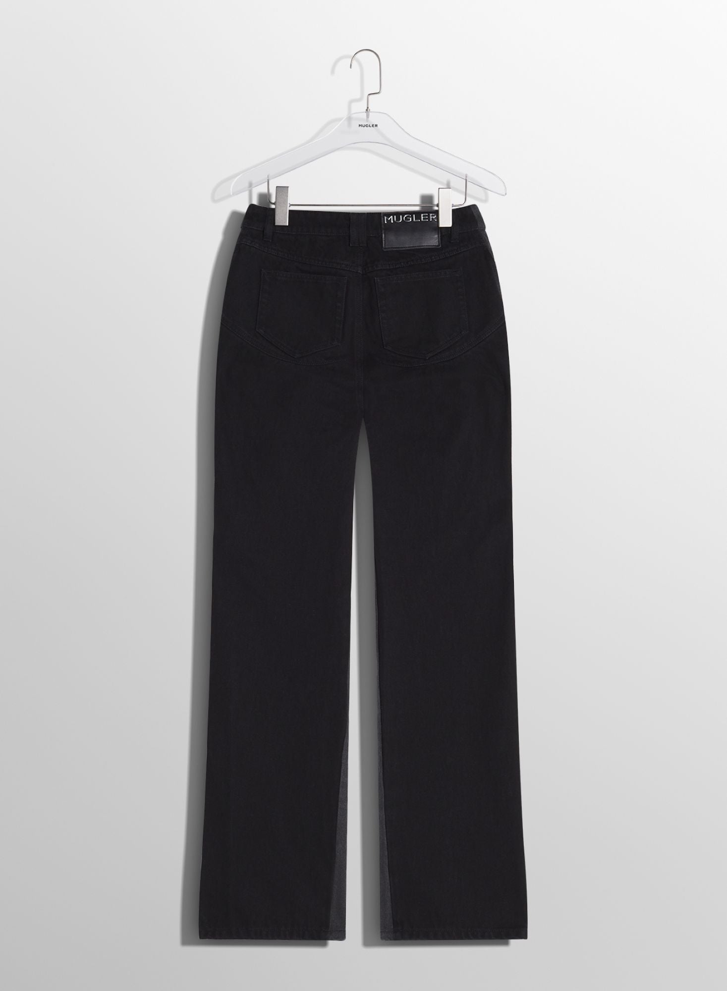 BLUE BI-COLOR STRAIGHT LEG JEANS