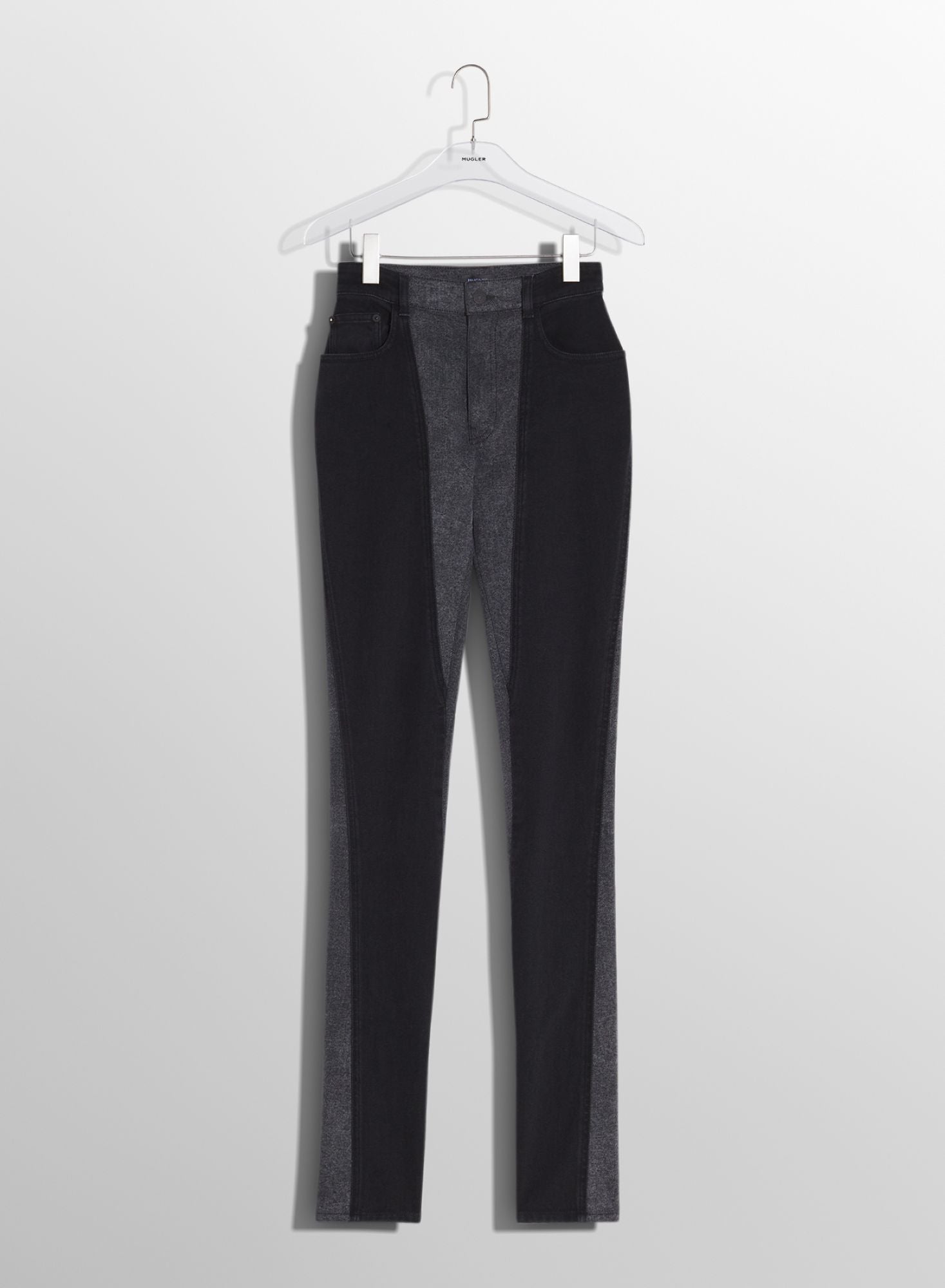 BLUE BI-COLOR SKINNY JEANS